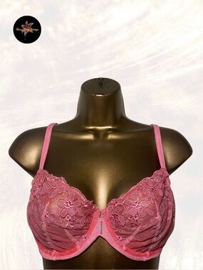 Victoria's Secret 36C Pink Sheer Lace Push Up Bra